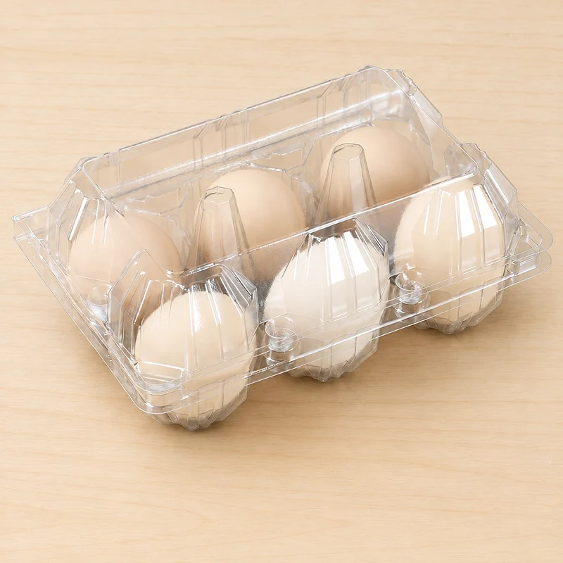 SSWWJ-6Y Clear PET Duck Egg Carton 6-Cell